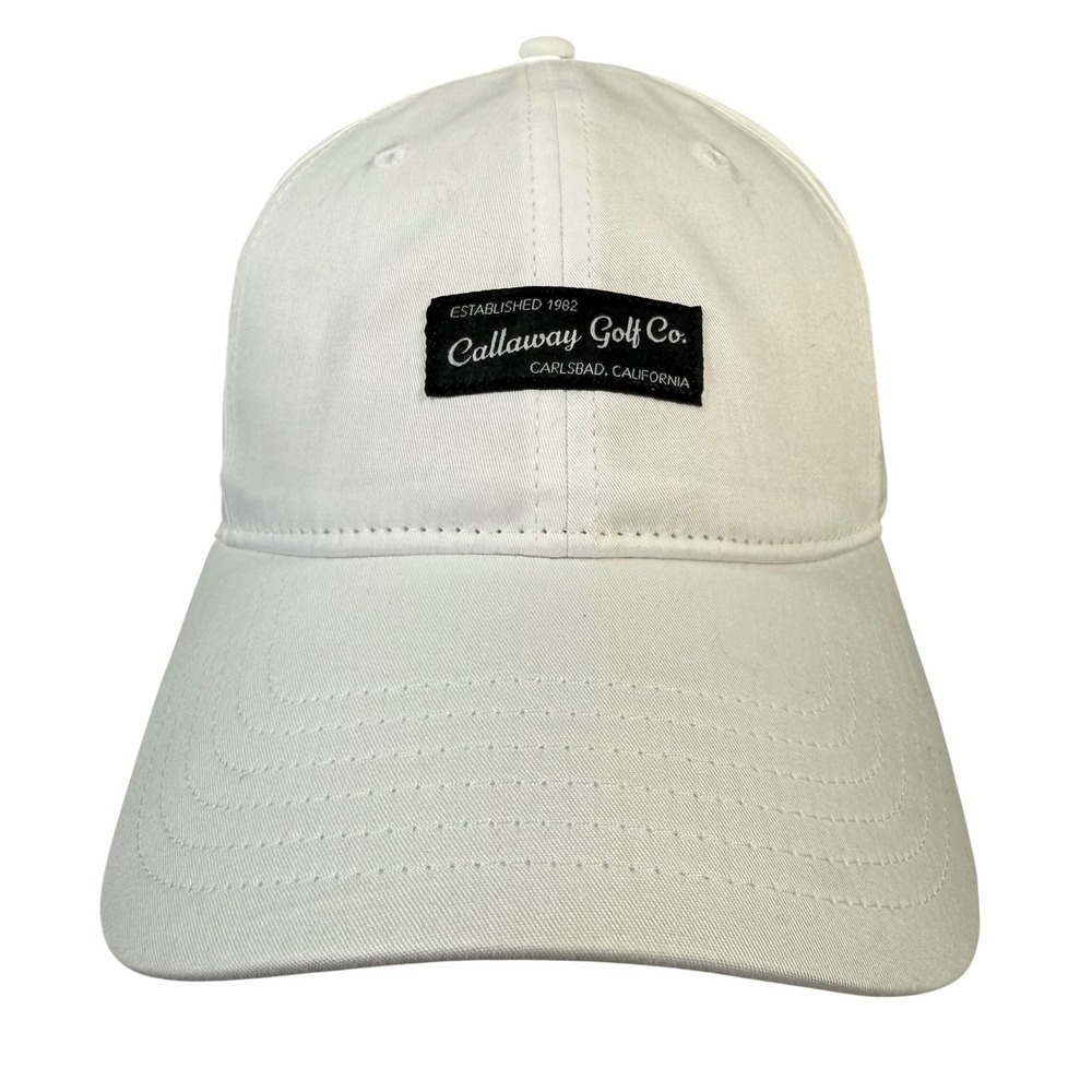 Callaway Relaxed Retro Baseball Hat Mens OS White Snapback Golf Cap Cotton